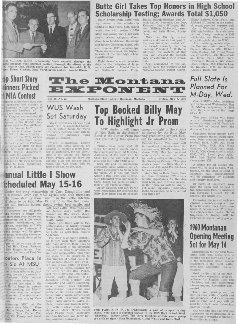 The Montana Exponent, May 8, 1959