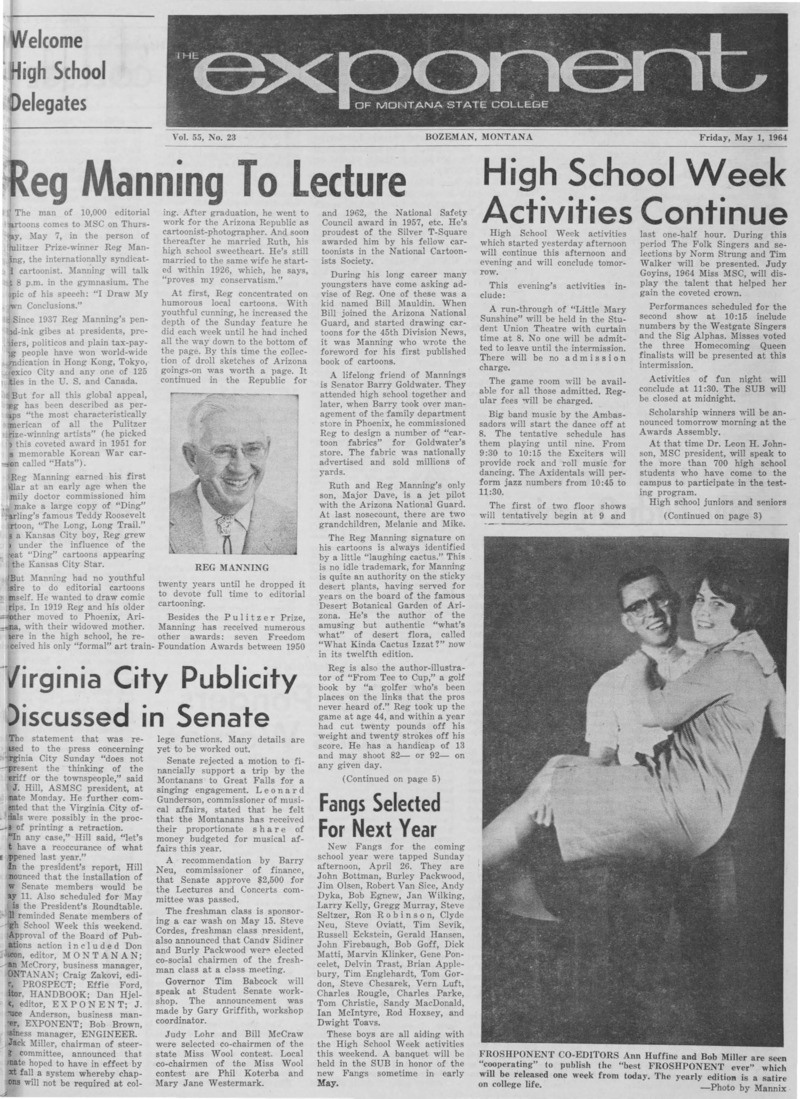 The Exponent of Montana State College, May 1, 1964