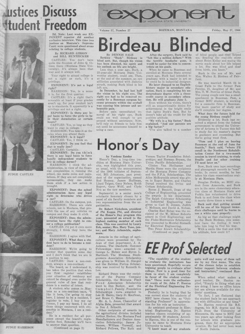 The Exponent of Montana State University, May 27, 1966