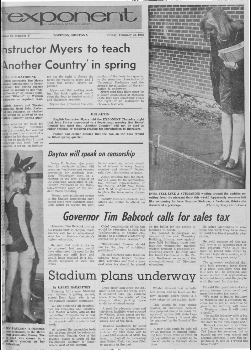 The Exponent of Montana State University, February 23, 1968