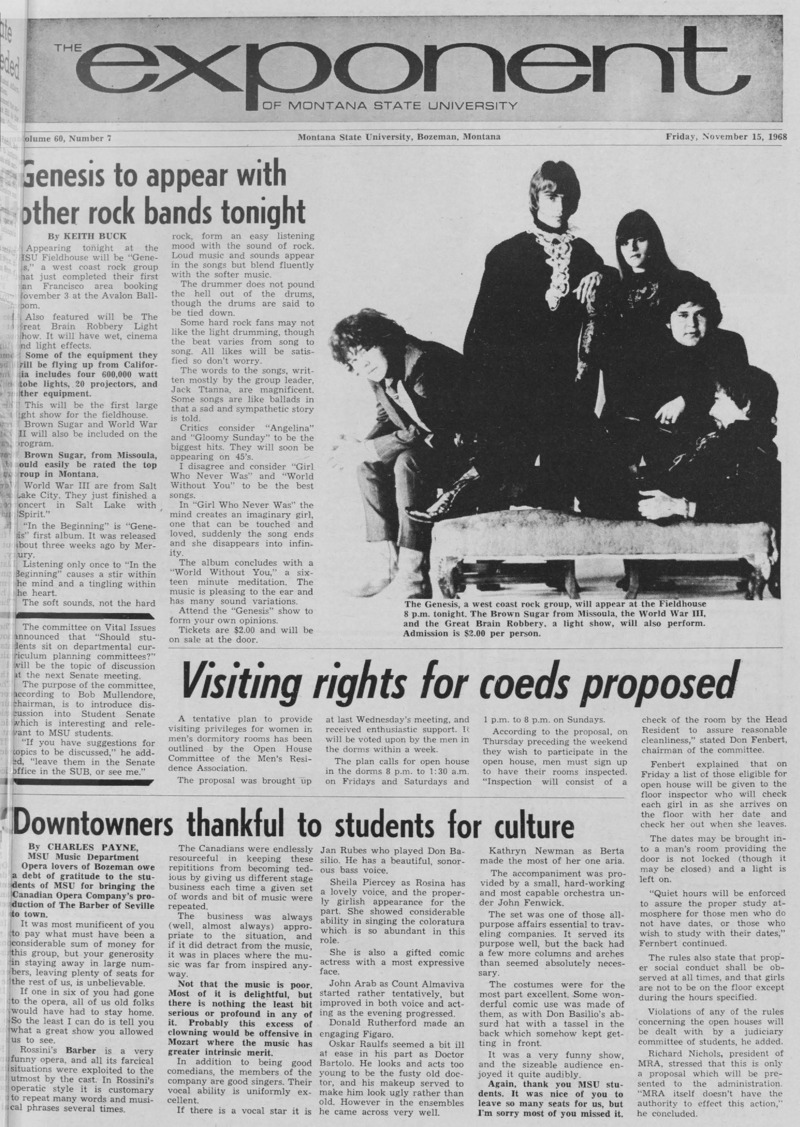 The Exponent of Montana State University, November 15, 1968
