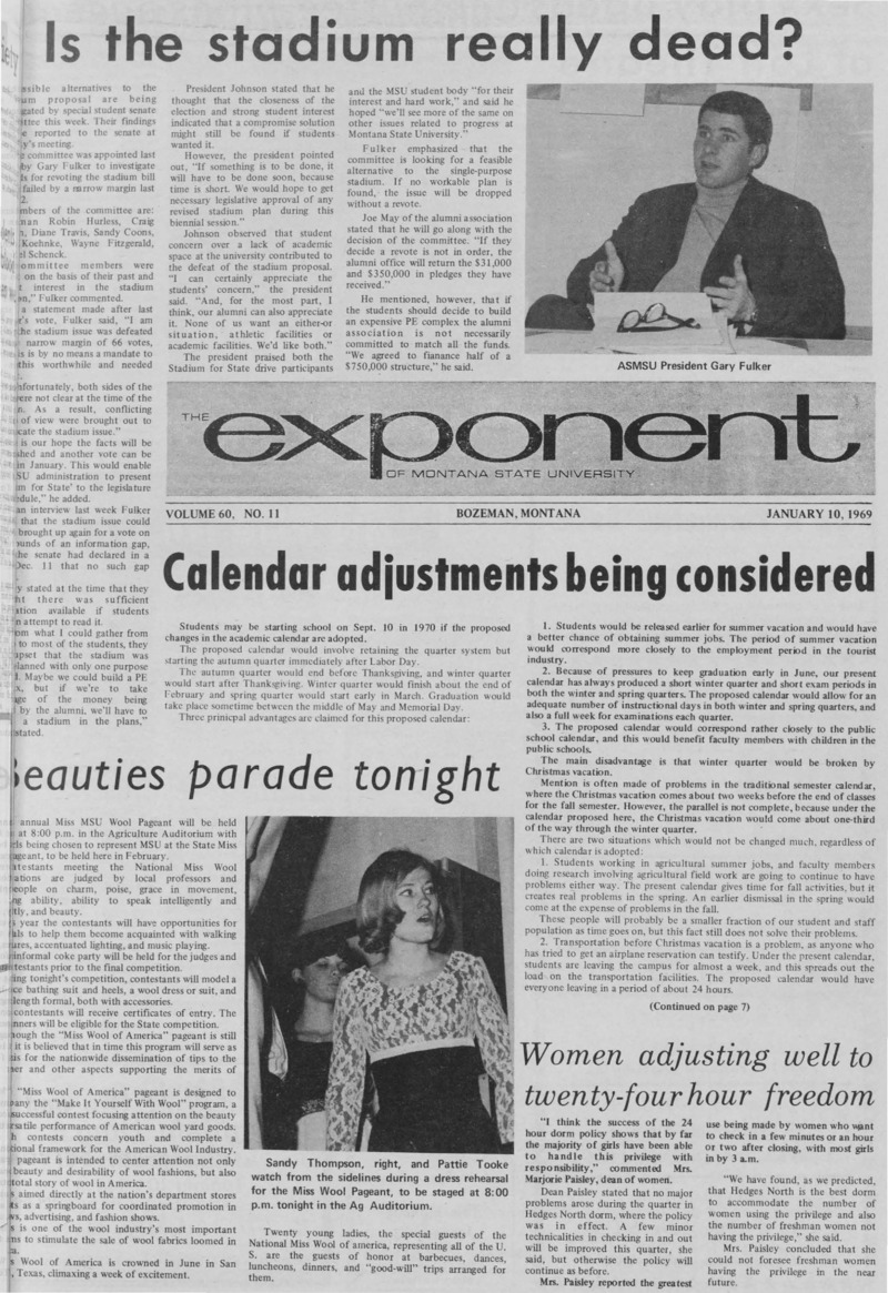 The Exponent of Montana State University, January 10, 1969