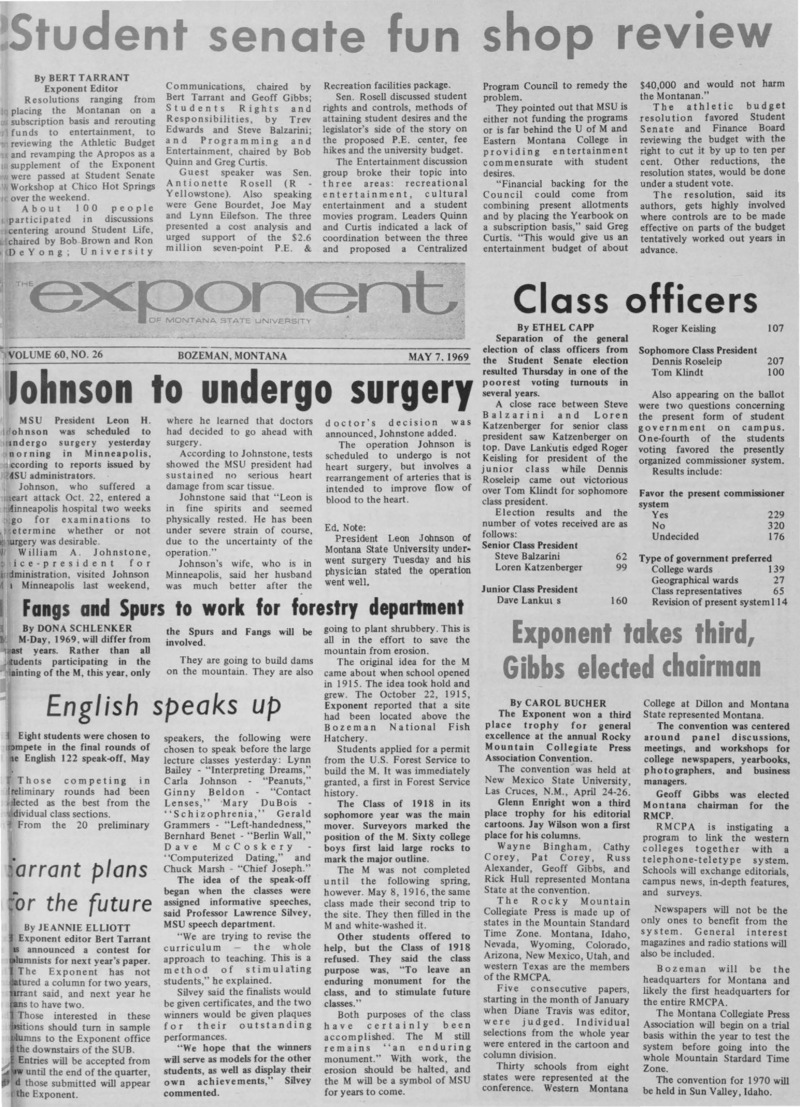 The Exponent of Montana State University, May 7, 1969