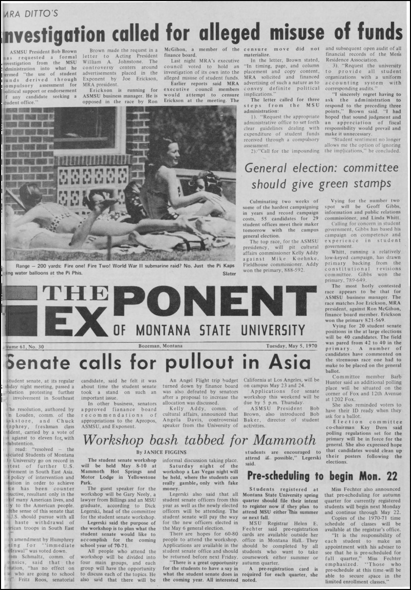 The Exponent of Montana State University, May 5, 1970