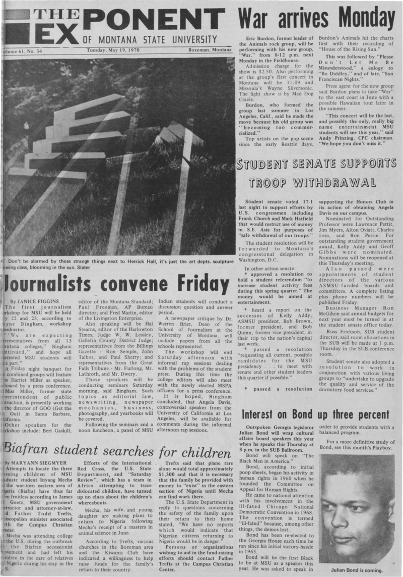 The Exponent of Montana State University, May 19, 1970
