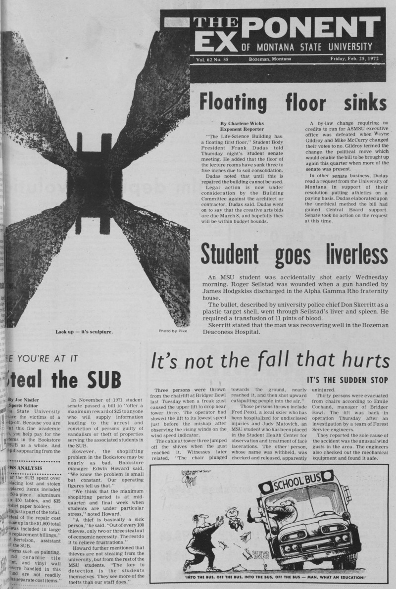 The Exponent of Montana State University, February 25, 1972