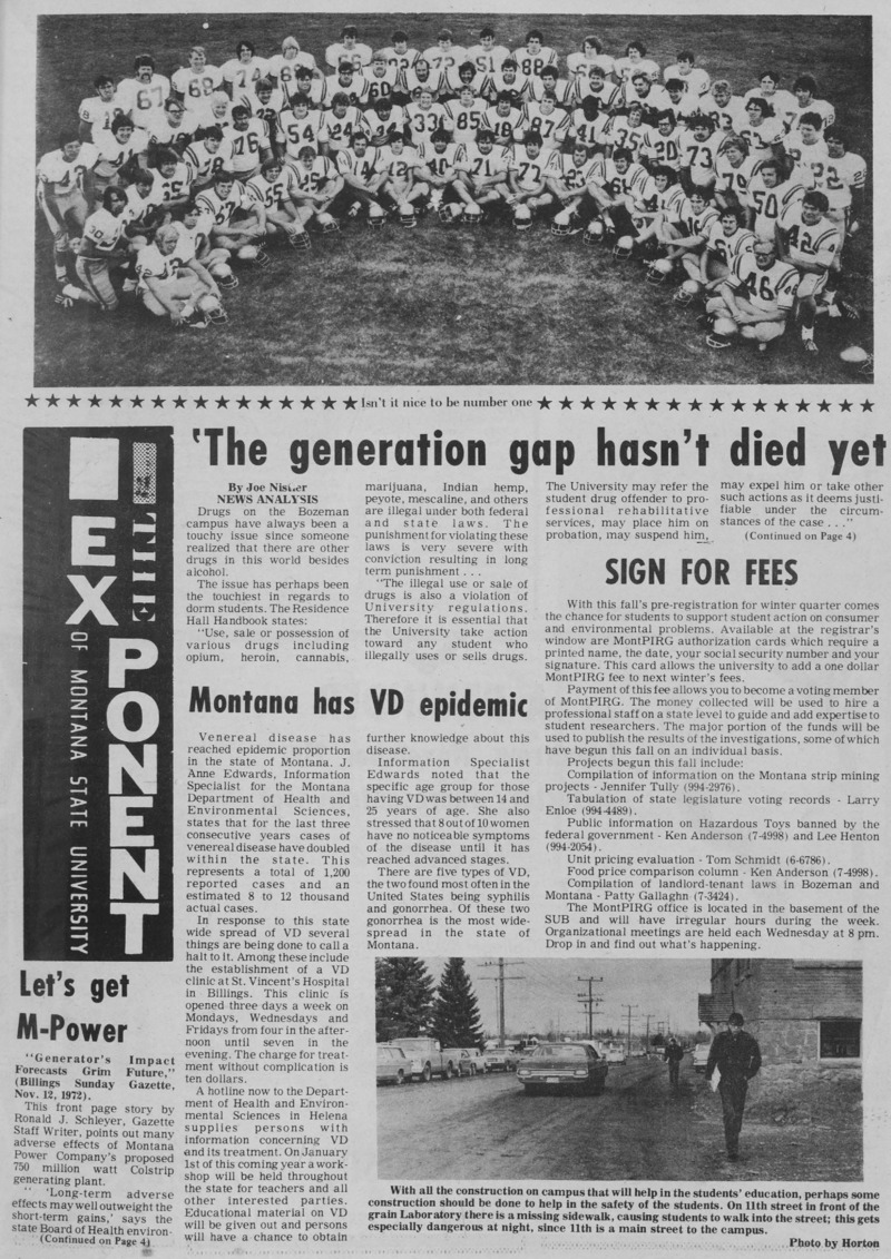 The Exponent of Montana State University, November 20, 1972