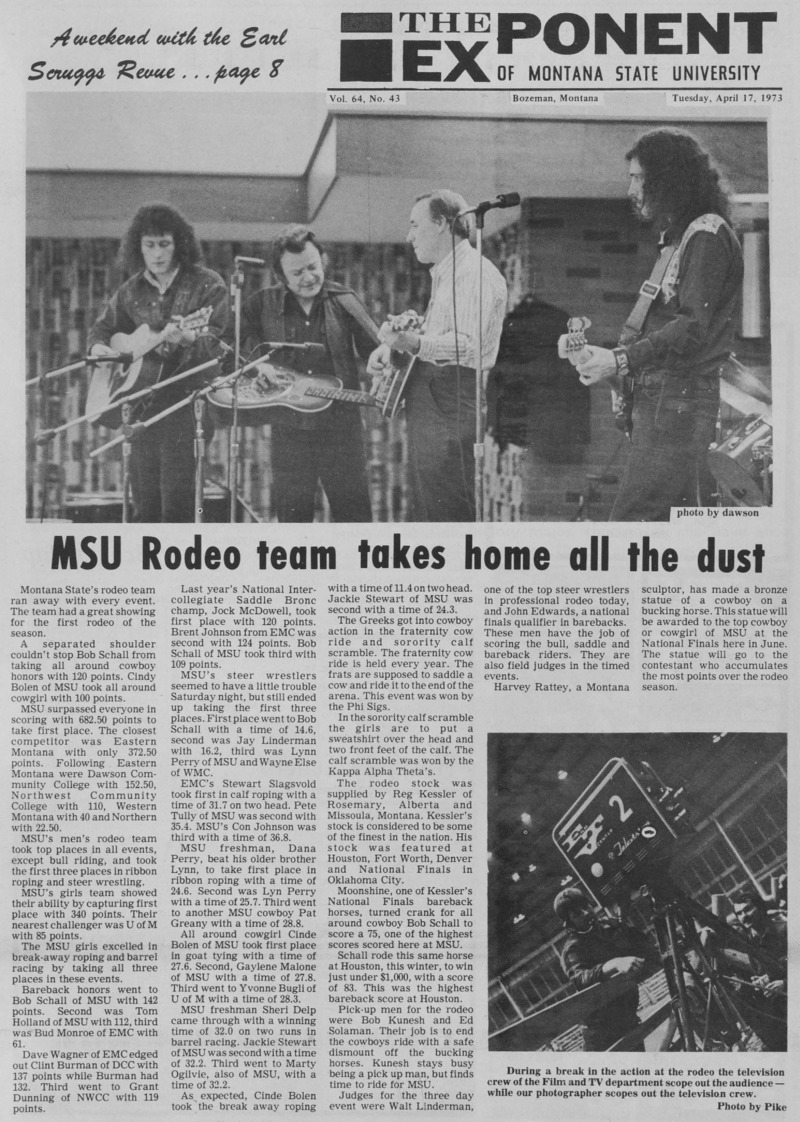The Exponent of Montana State University, April 17, 1973