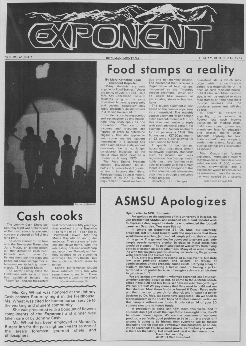 The Exponent, October 16, 1973