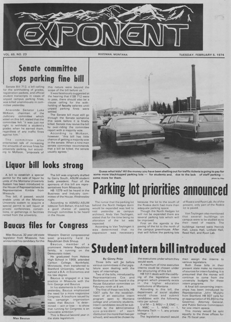 The Exponent, February 5, 1974