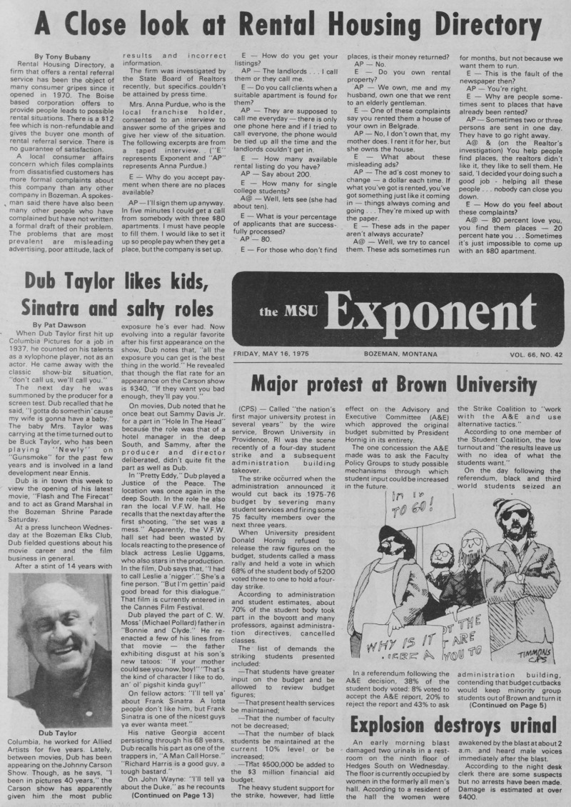 The MSU Exponent, May 16, 1975
