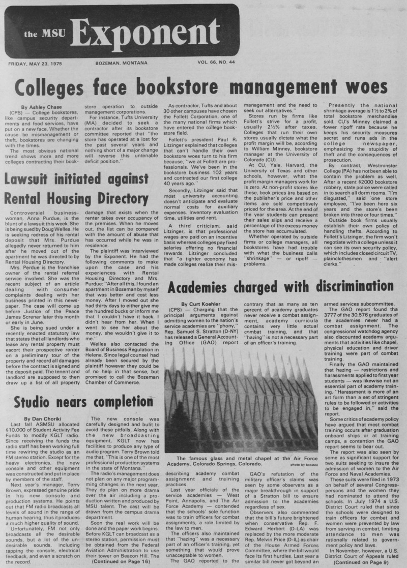 The MSU Exponent, May 23, 1975