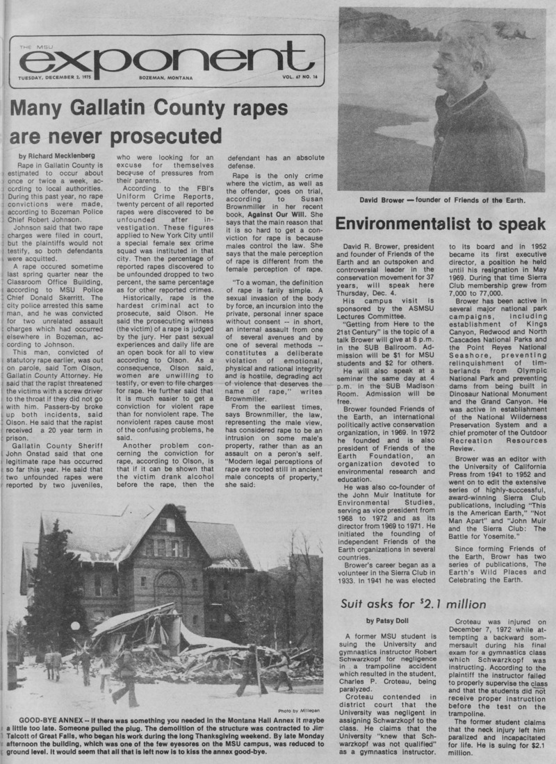 The MSU Exponent, December 2, 1975