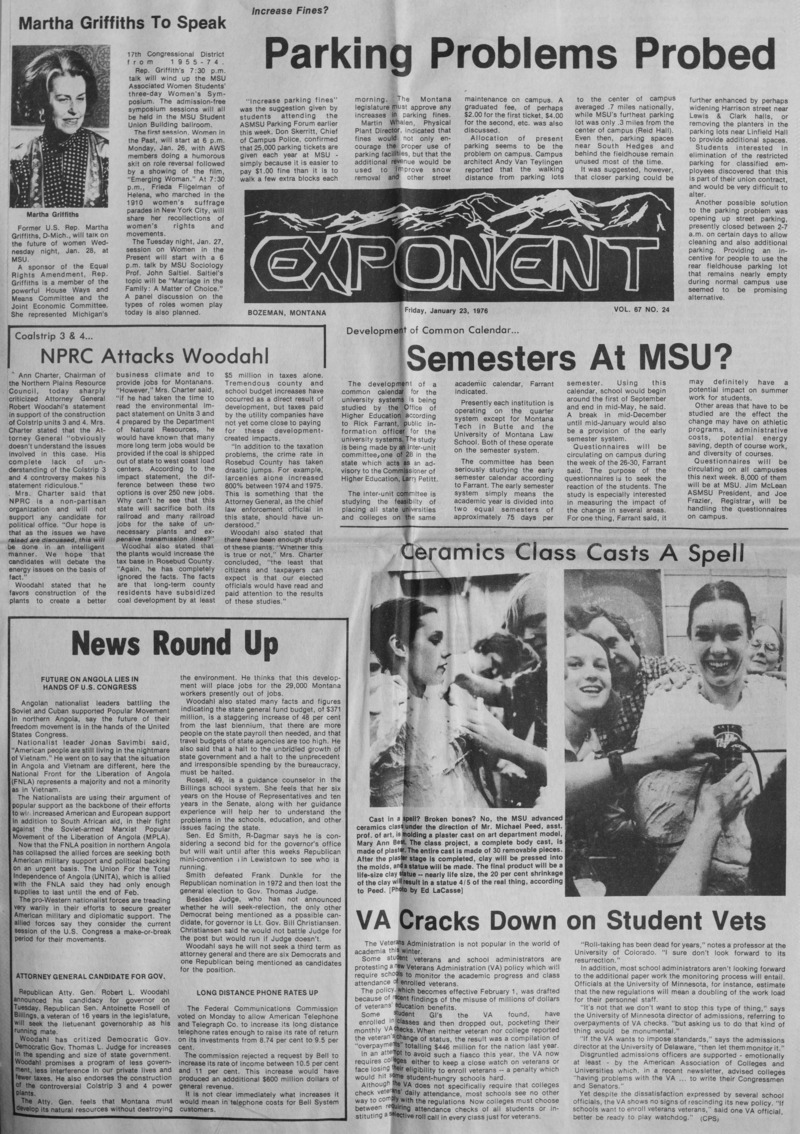 The Exponent, January 23, 1976