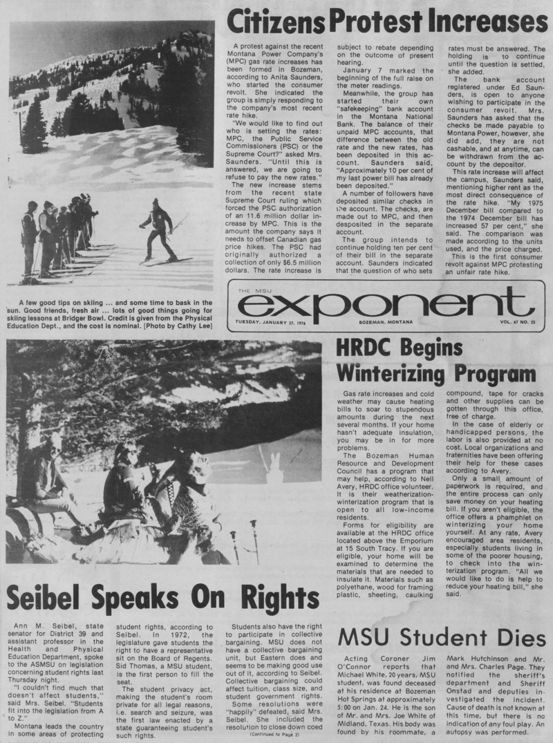The MSU Exponent, January 27, 1976