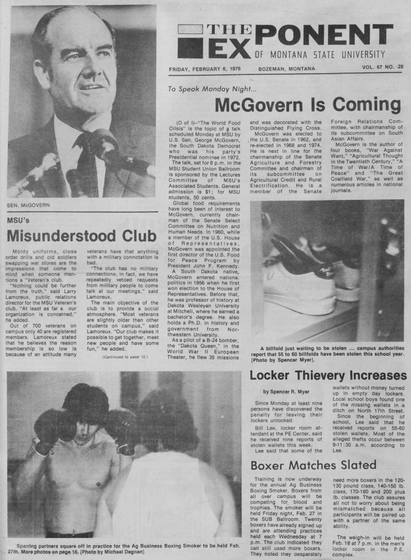 The Exponent of Montana State University, February 6, 1976