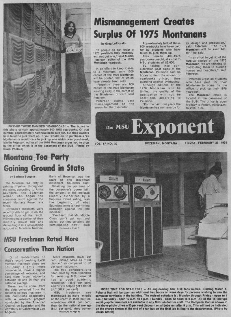 The MSU Exponent, February 27, 1976