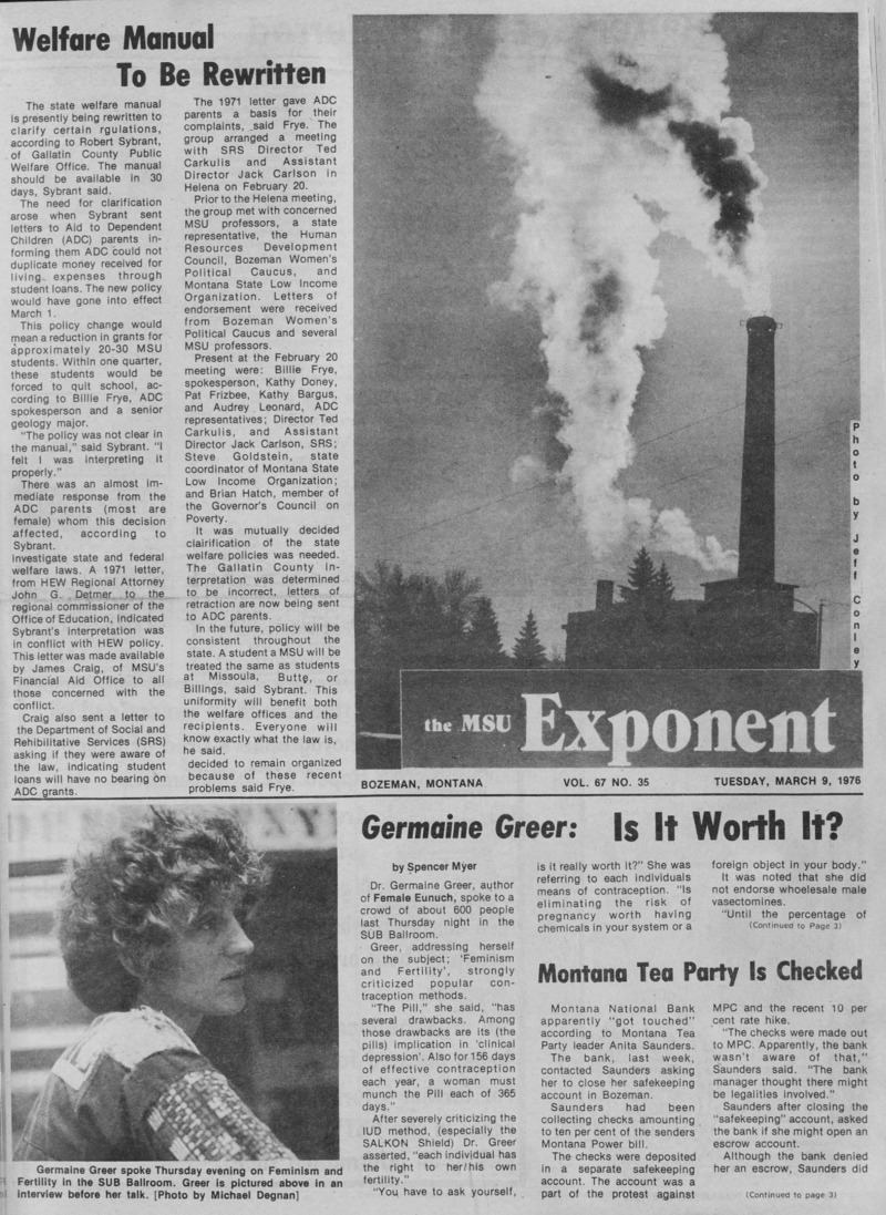 The MSU Exponent, March 9, 1976