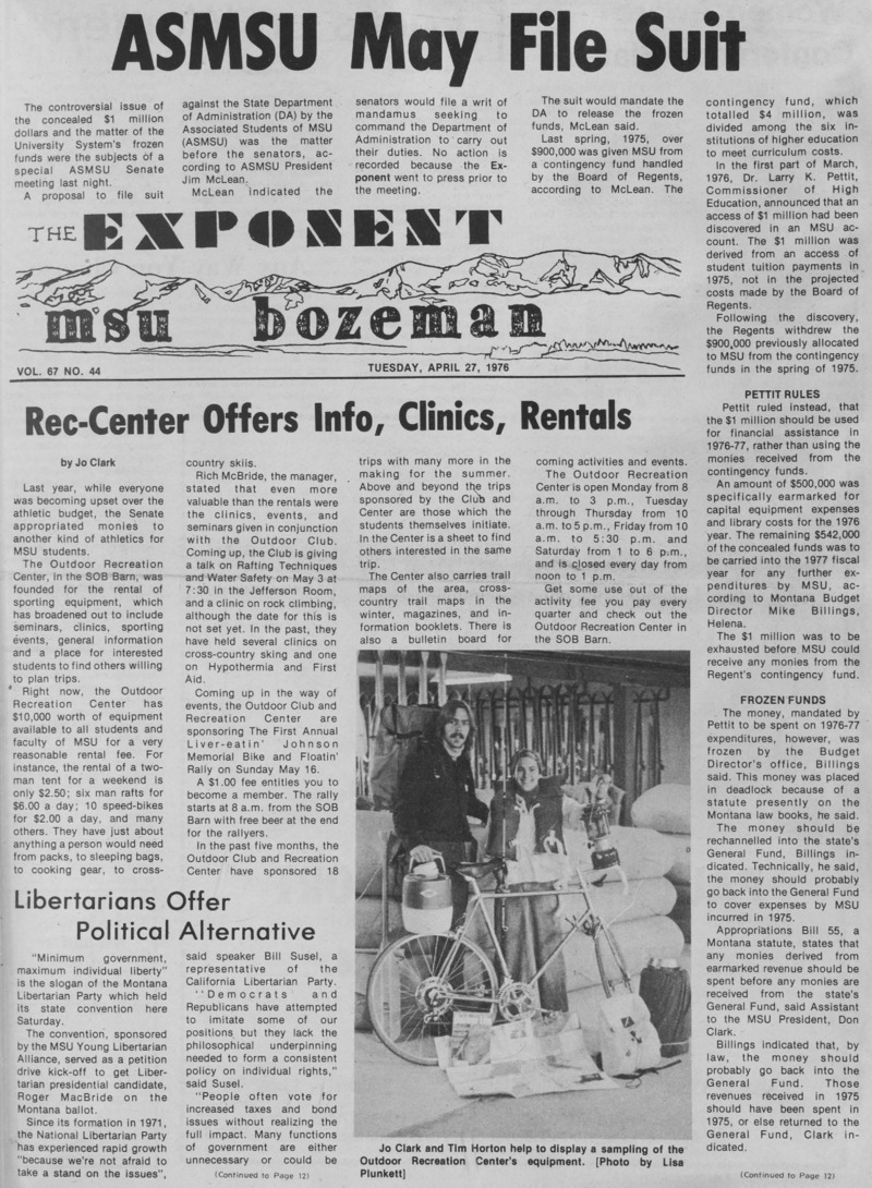 The Exponent, April 27, 1976