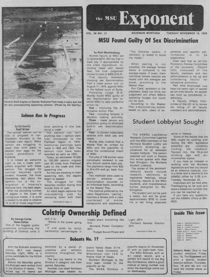 The MSU Exponent, November 16, 1976