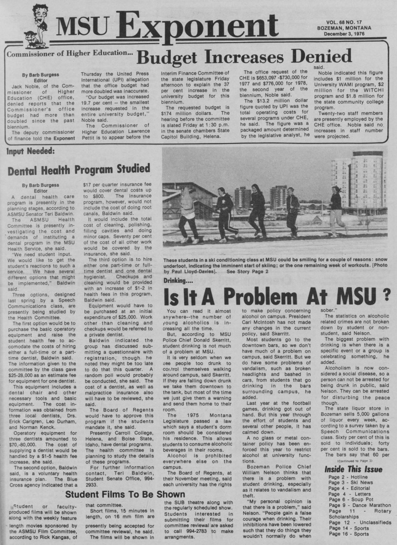 The MSU Exponent, December 3, 1976