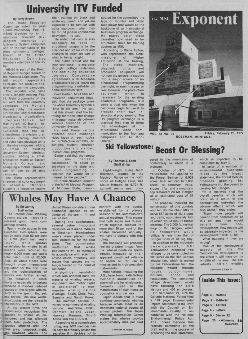 The MSU Exponent, February 25, 1977