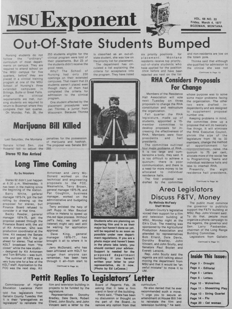 The MSU Exponent, March 4, 1977