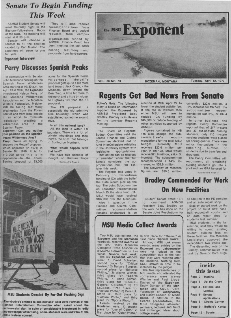 The MSU Exponent, April 12, 1977
