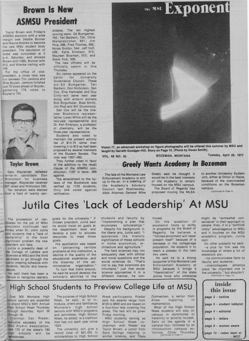 The Exponent, April 26, 1977