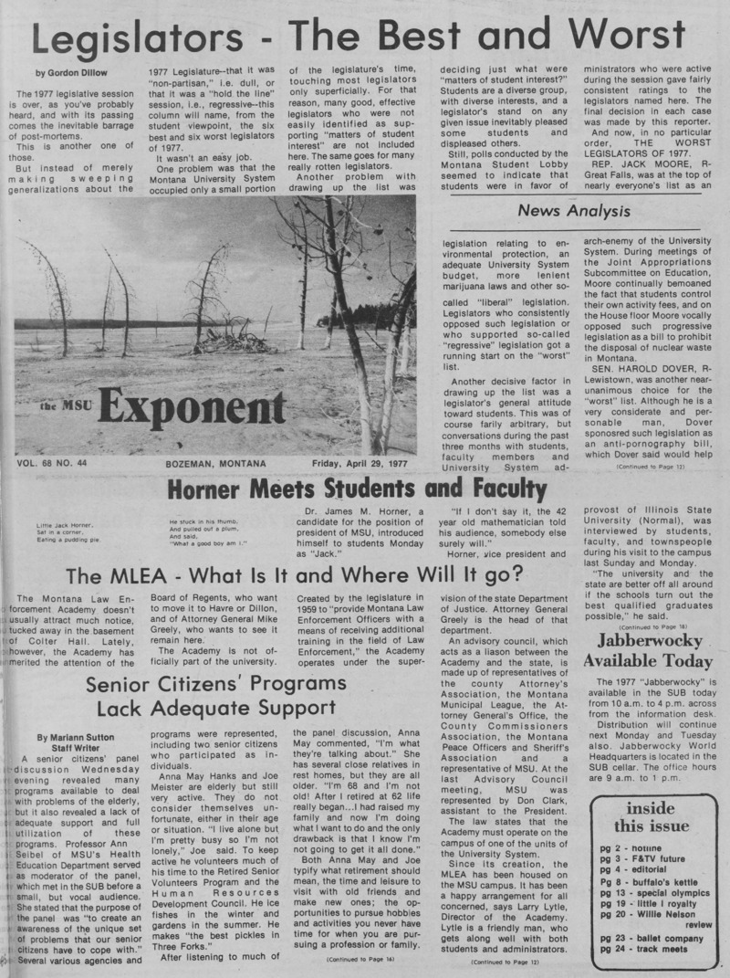 The MSU Exponent, April 29, 1977