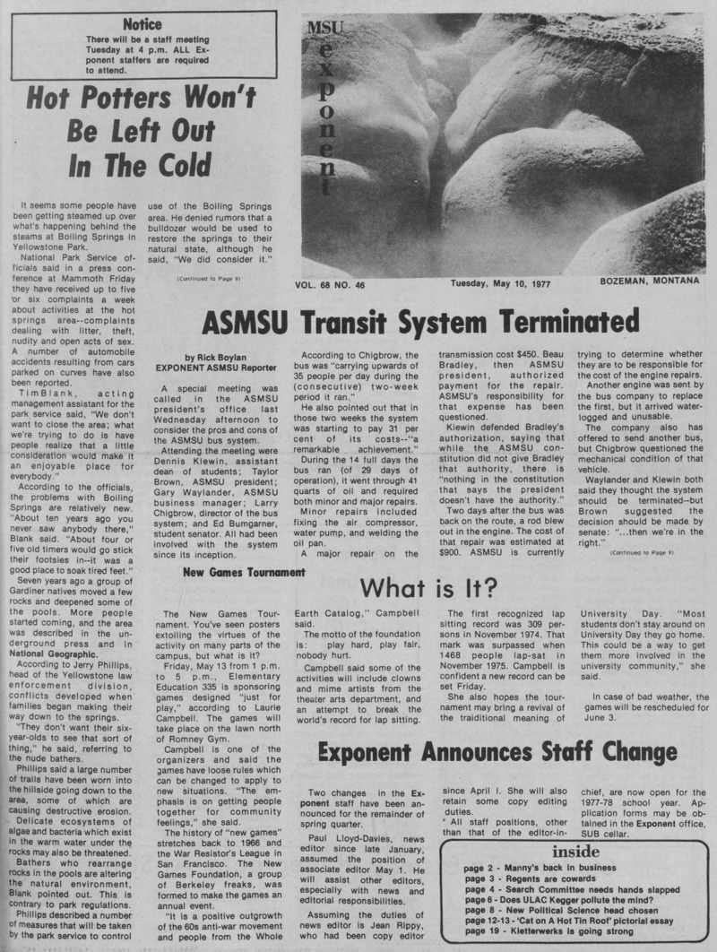 The MSU Exponent, May 10, 1977