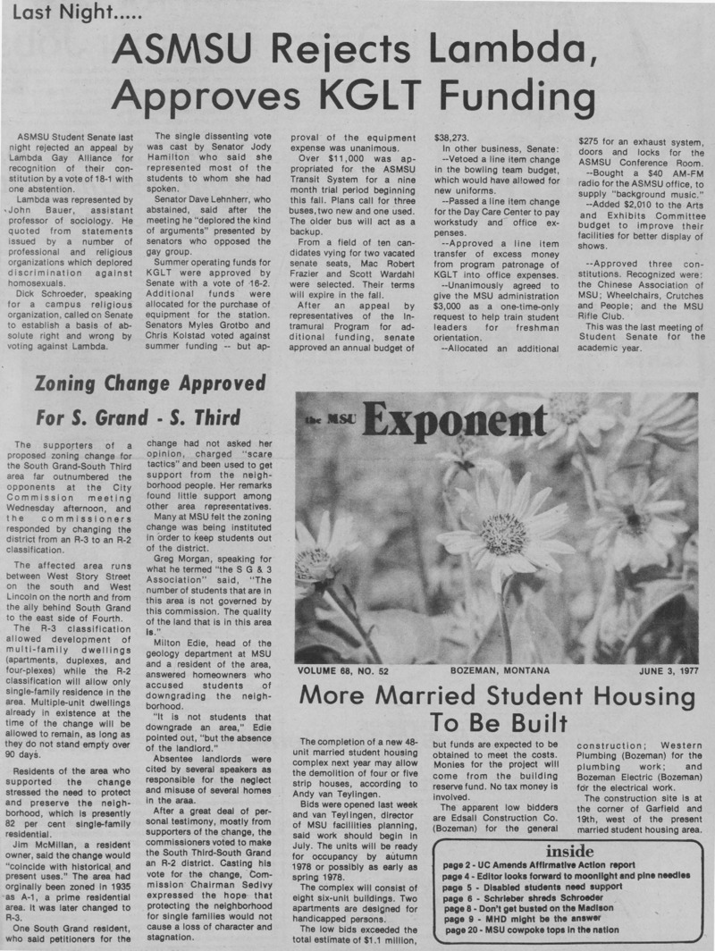 The MSU Exponent, June 3, 1977