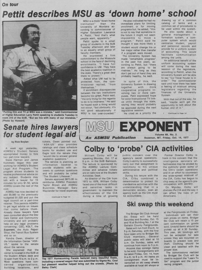 The MSU Exponent, October 14, 1977