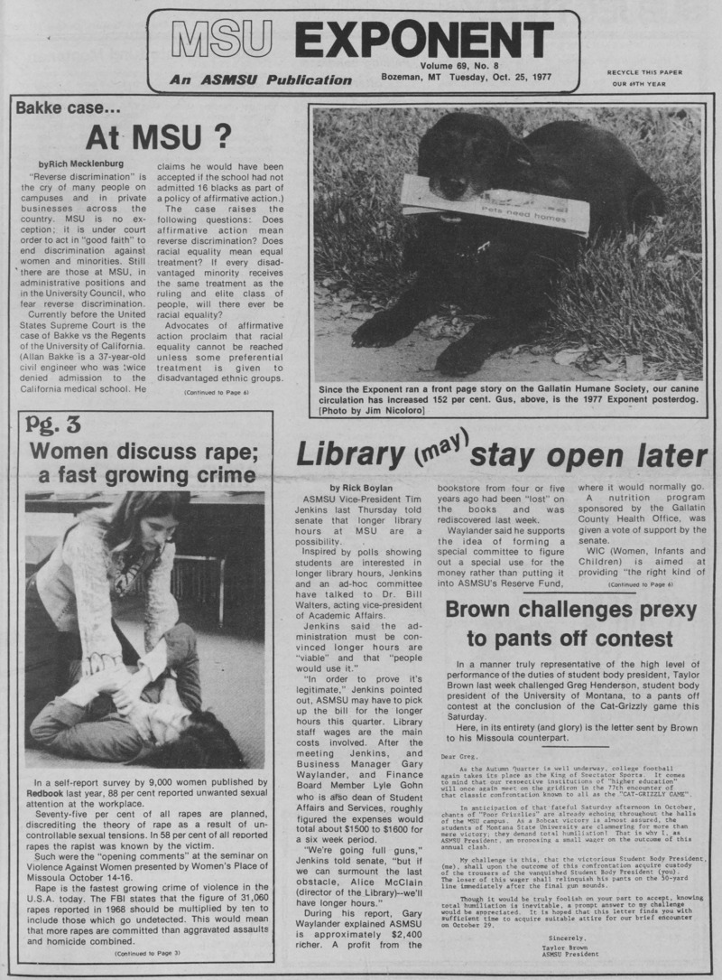 The MSU Exponent, October 25, 1977