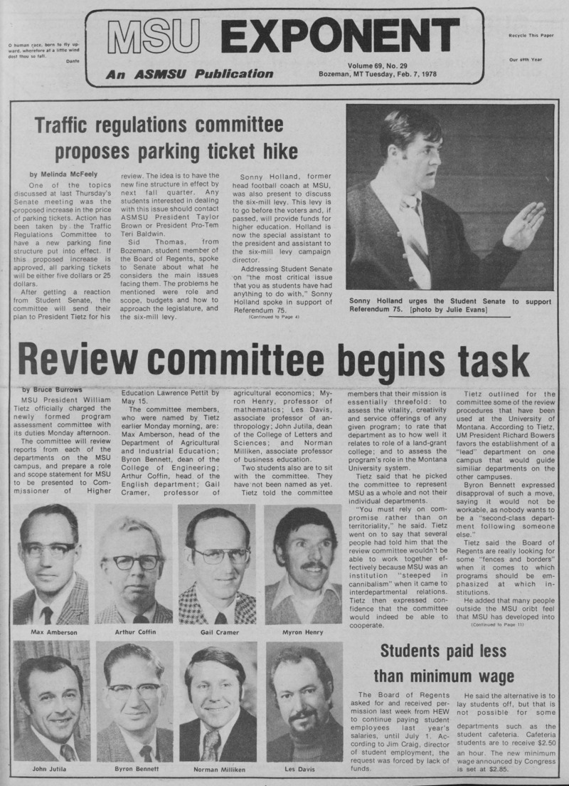 The MSU Exponent, February 7, 1978