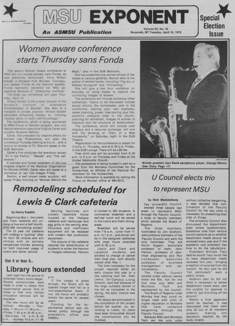 The MSU Exponent, April 18, 1978