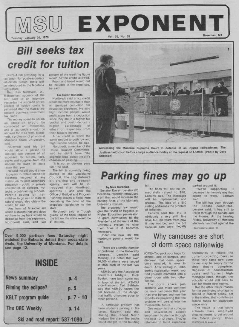 The MSU Exponent, January 30, 1979