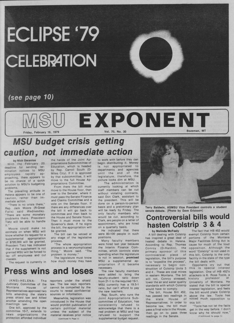 The MSU Exponent, February 16, 1979