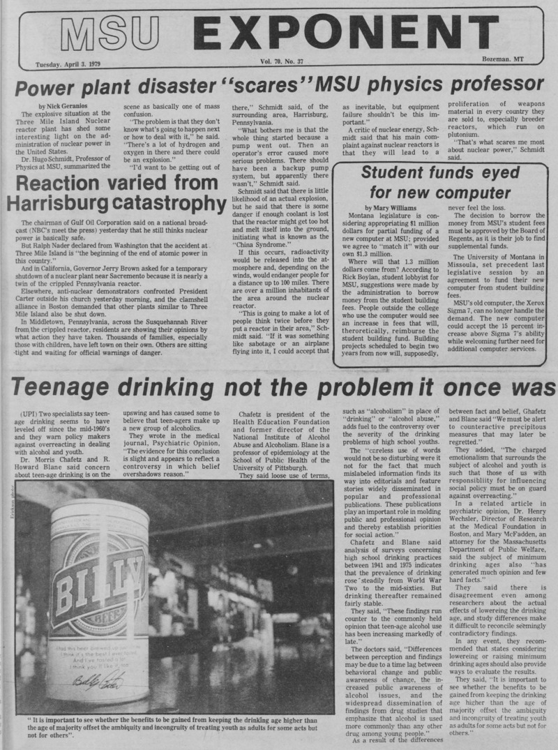 The MSU Exponent, April 3, 1979
