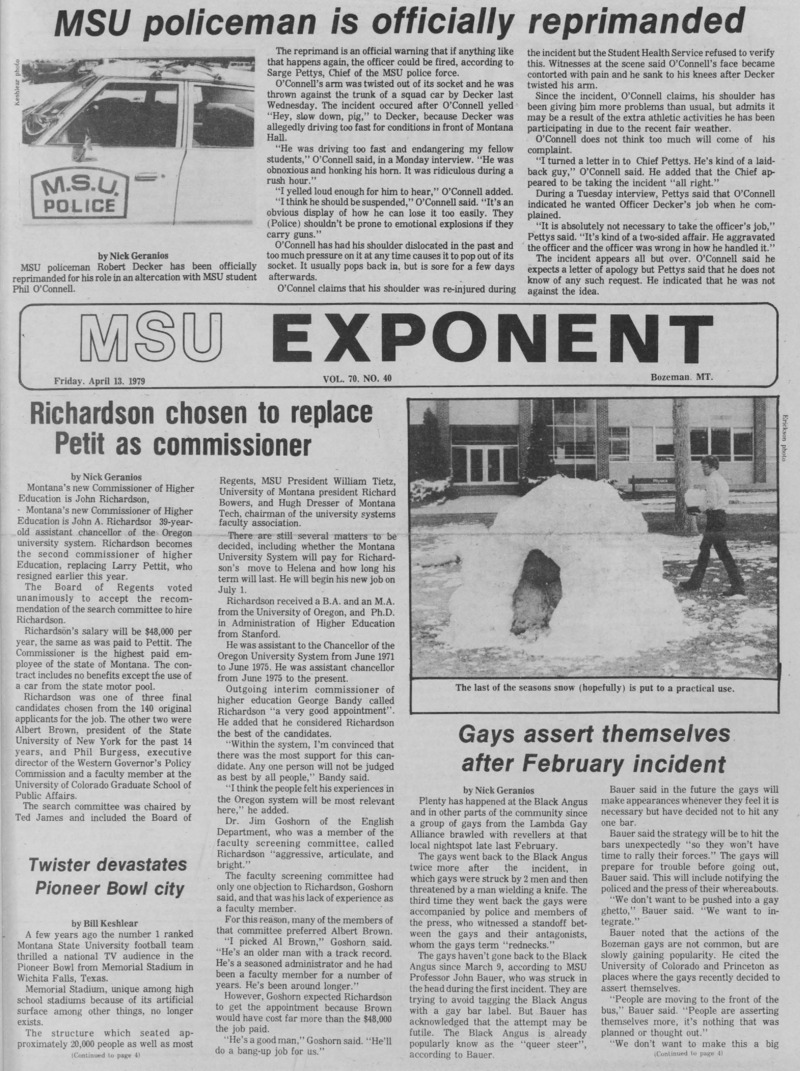 The MSU Exponent, April 13, 1979