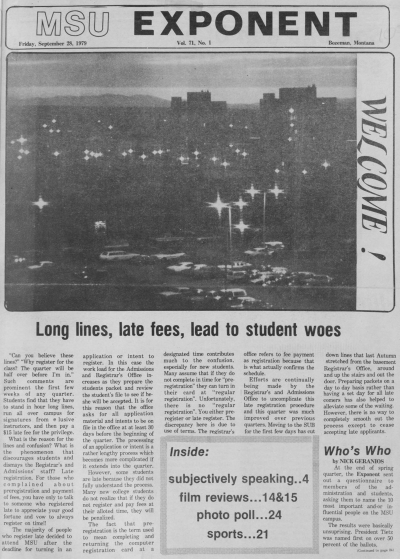 The MSU Exponent, September 28, 1979