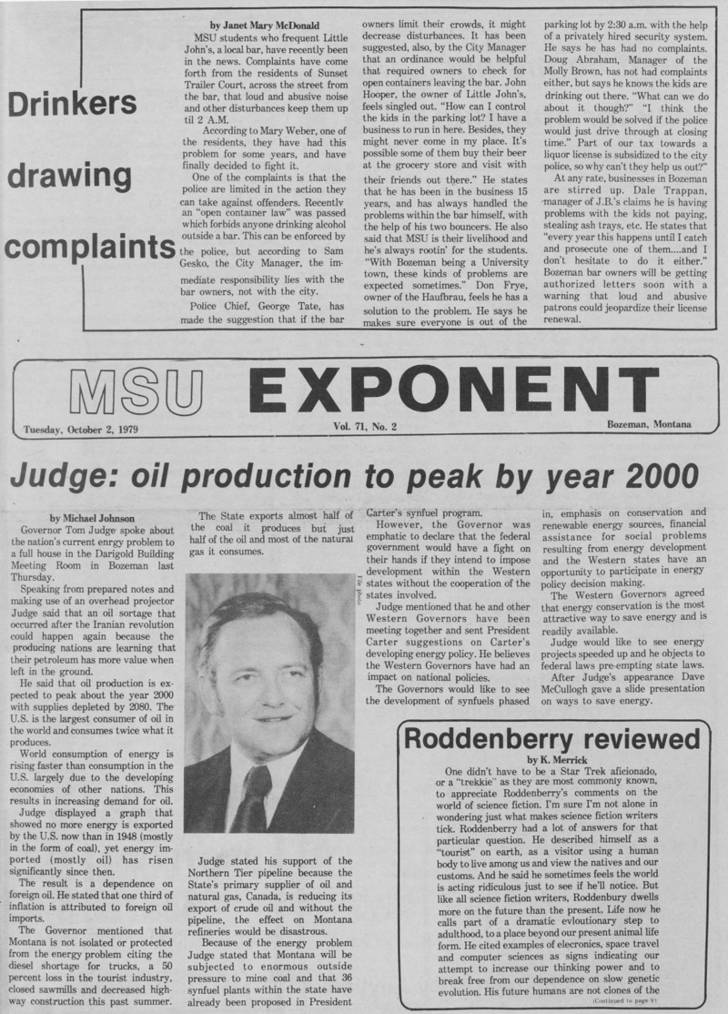 The MSU Exponent, October 2, 1979