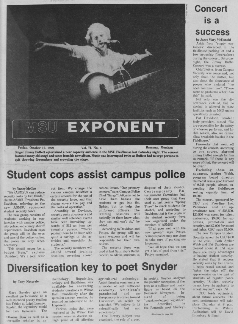 The MSU Exponent, October 12, 1979
