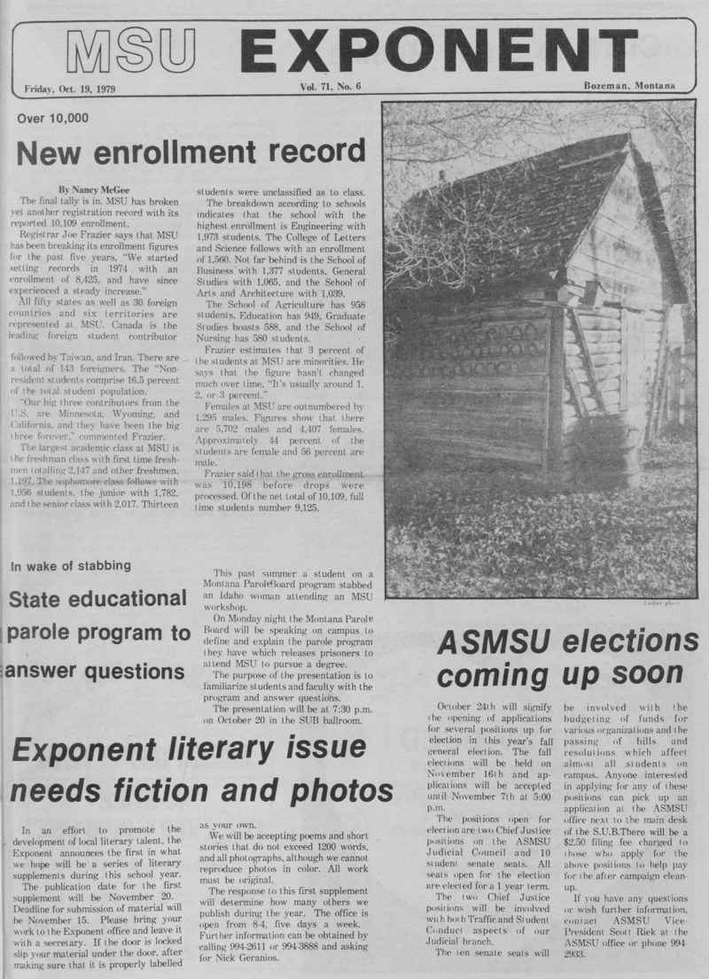 The MSU Exponent, October 19, 1979
