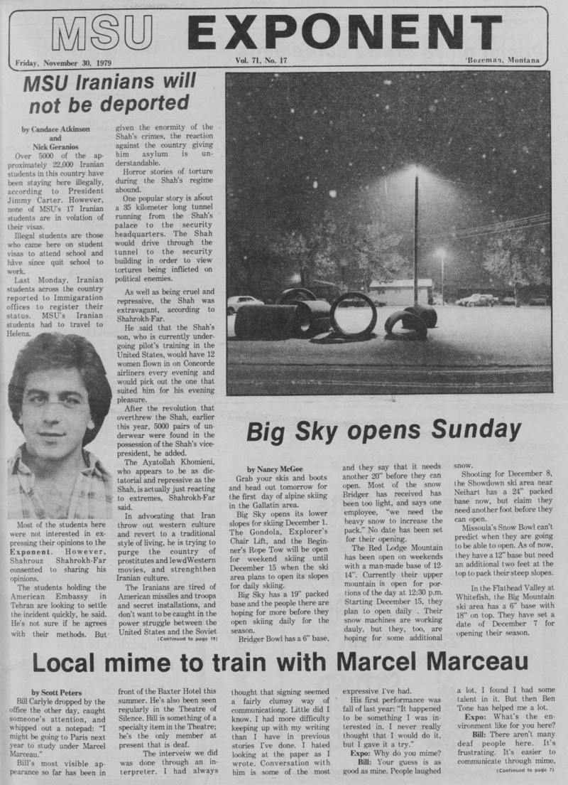 The MSU Exponent, November 30, 1979