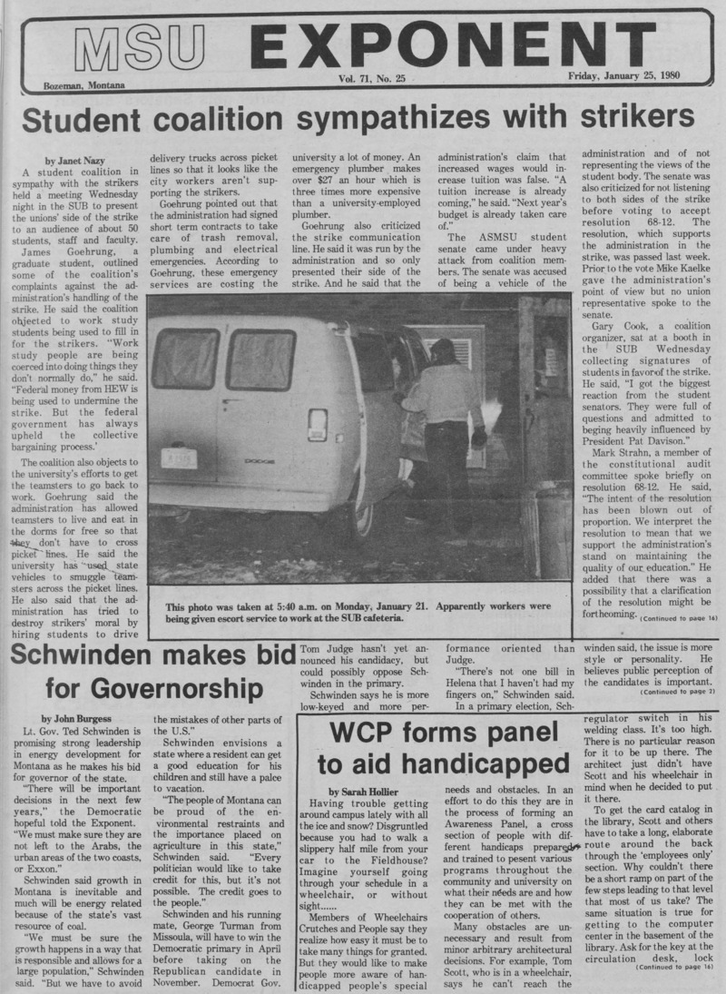 The MSU Exponent, January 25, 1980