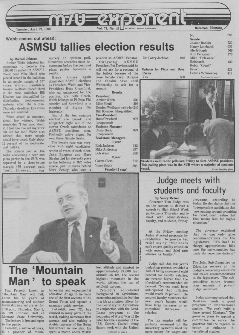 The MSU Exponent, April 29, 1980