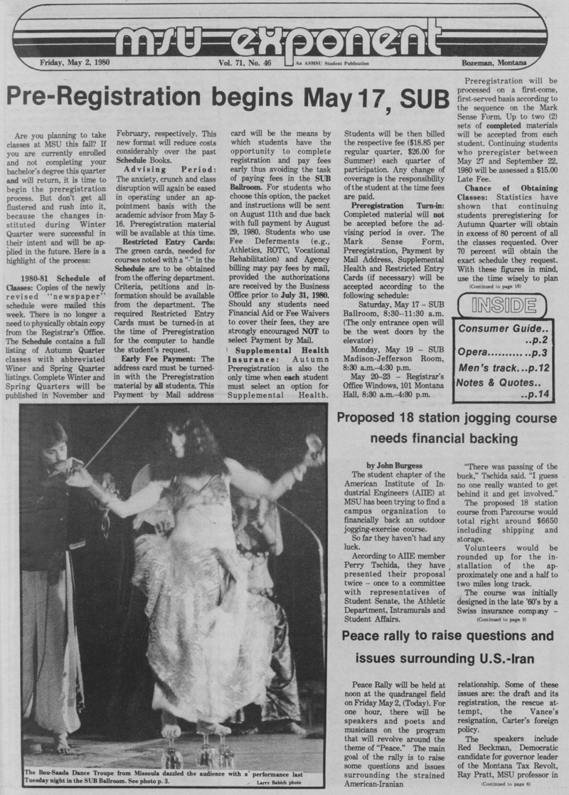 The MSU Exponent, May 2, 1980