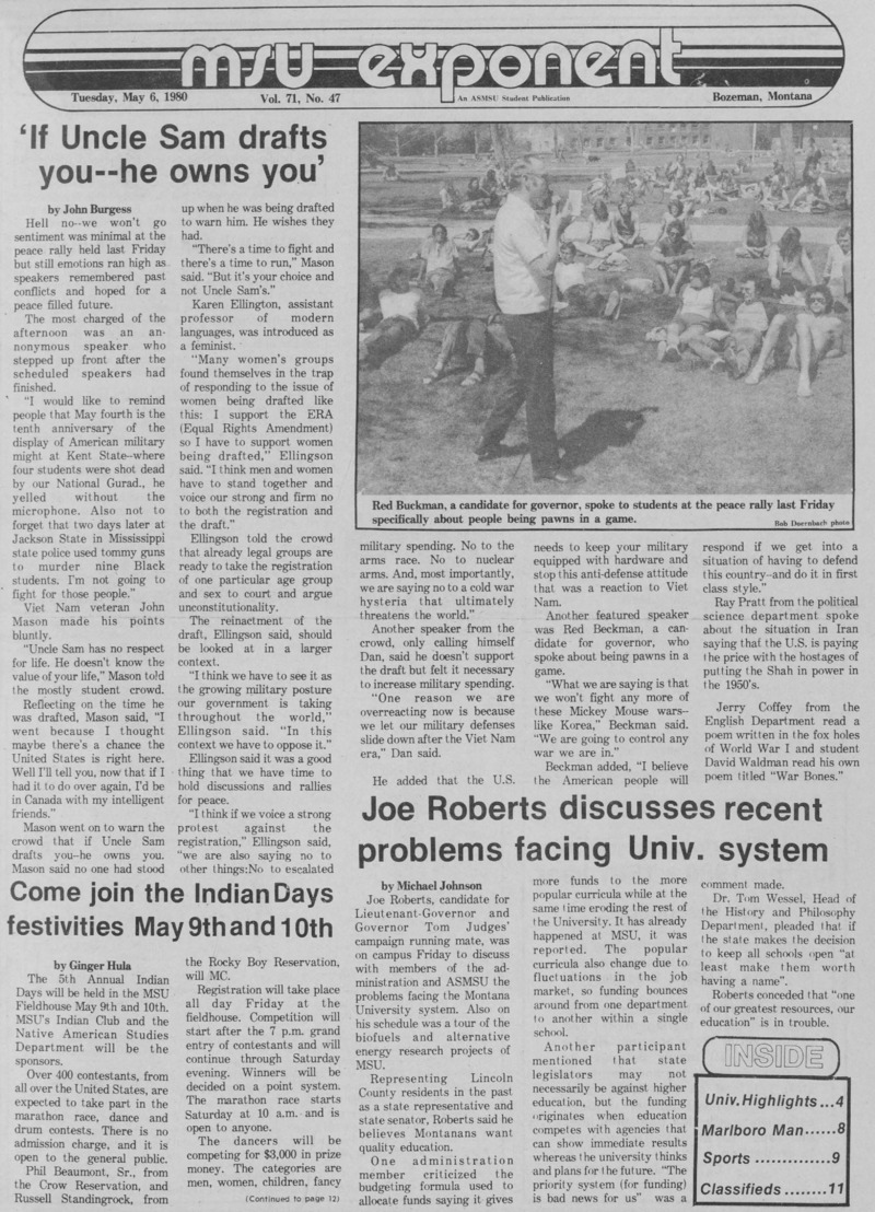 The MSU Exponent, May 6, 1980