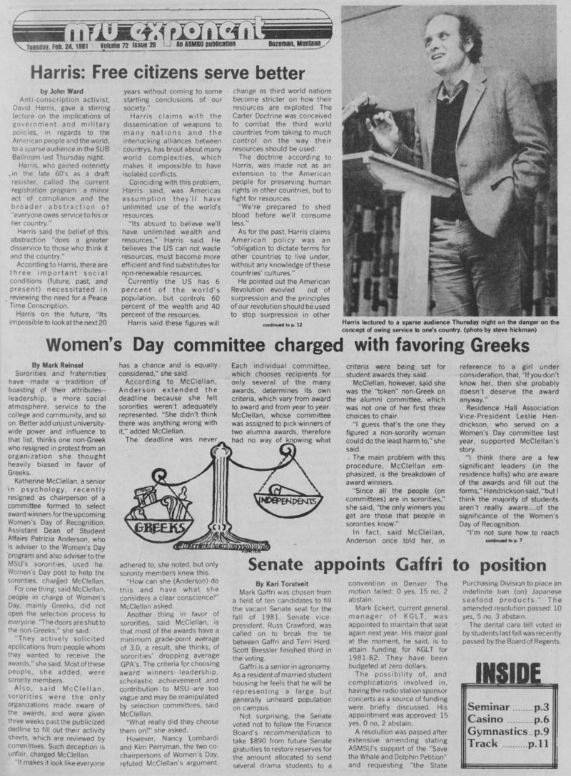 The MSU Exponent, February 24, 1981